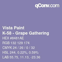 Color code: Vista Paint - K-58 - Grape Gathering | qconv.com