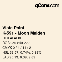 カラーコード: Vista Paint - K-591 - Moon Maiden | qconv.com