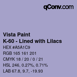 Código de color: Vista Paint - K-60 - Lined with Lilacs | qconv.com
