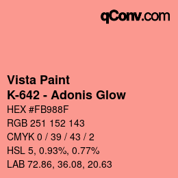 Color code: Vista Paint - K-642 - Adonis Glow | qconv.com
