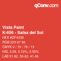 Farbcode: Vista Paint - K-656 - Salsa del Sol | qconv.com