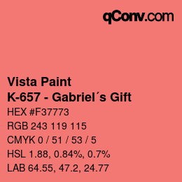 Color code: Vista Paint - K-657 - Gabriel´s Gift | qconv.com