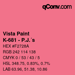 Color code: Vista Paint - K-681 - P.J.´s | qconv.com
