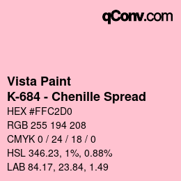 カラーコード: Vista Paint - K-684 - Chenille Spread | qconv.com
