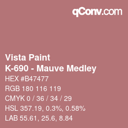 Color code: Vista Paint - K-690 - Mauve Medley | qconv.com