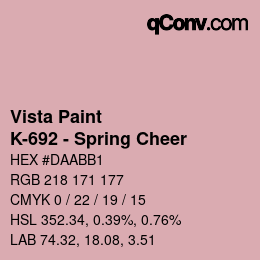 Color code: Vista Paint - K-692 - Spring Cheer | qconv.com