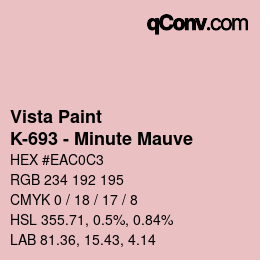 Color code: Vista Paint - K-693 - Minute Mauve | qconv.com