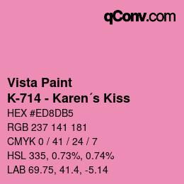 Color code: Vista Paint - K-714 - Karen´s Kiss | qconv.com