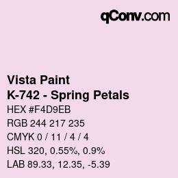 Color code: Vista Paint - K-742 - Spring Petals | qconv.com