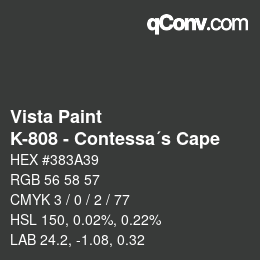 Color code: Vista Paint - K-808 - Contessa´s Cape | qconv.com