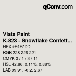 カラーコード: Vista Paint - K-823 - Snowflake Confetti | qconv.com