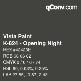 Color code: Vista Paint - K-824 - Opening Night | qconv.com