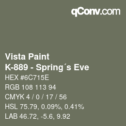 Color code: Vista Paint - K-889 - Spring´s Eve | qconv.com