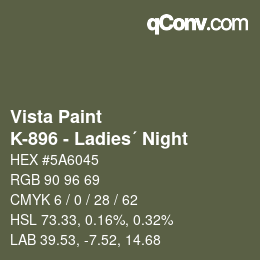 カラーコード: Vista Paint - K-896 - Ladies´ Night | qconv.com