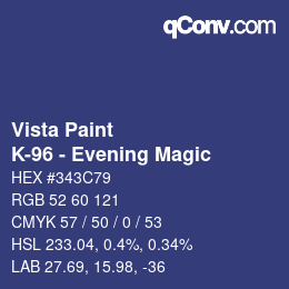 Color code: Vista Paint - K-96 - Evening Magic | qconv.com