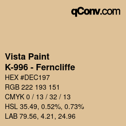 カラーコード: Vista Paint - K-996 - Ferncliffe | qconv.com
