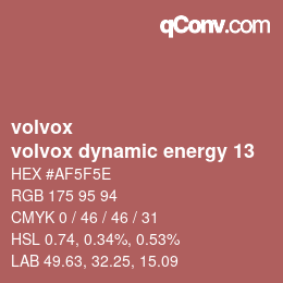 Farbcode: volvox - volvox dynamic energy 13 | qconv.com