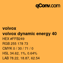 Código de color: volvox - volvox dynamic energy 40 | qconv.com