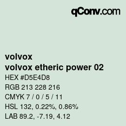 カラーコード: volvox - volvox etheric power 02 | qconv.com