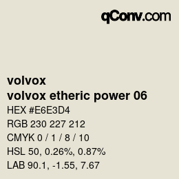 Code couleur: volvox - volvox etheric power 06 | qconv.com