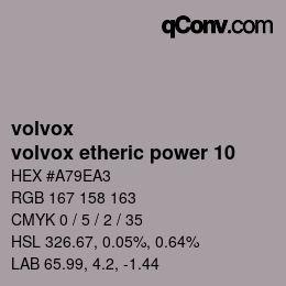 Farbcode: volvox - volvox etheric power 10 | qconv.com