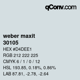 Farbcode: weber maxit - 30105 | qconv.com