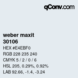 Farbcode: weber maxit - 30106 | qconv.com