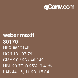 カラーコード: weber maxit - 30170 | qconv.com