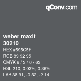 カラーコード: weber maxit - 30210 | qconv.com