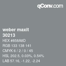 カラーコード: weber maxit - 30213 | qconv.com