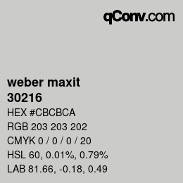 カラーコード: weber maxit - 30216 | qconv.com