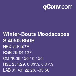 Code couleur: Winter-Bouts Moodscapes - S 4050-R60B | qconv.com