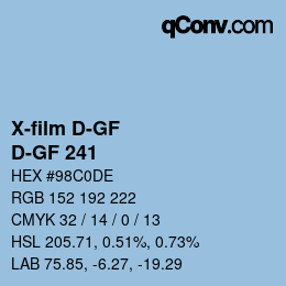 カラーコード: X-film D-GF - D-GF 241 | qconv.com