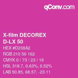 Code couleur: X-film DECOREX - D-LX 50 | qconv.com