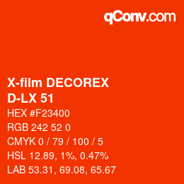 Código de color: X-film DECOREX - D-LX 51 | qconv.com