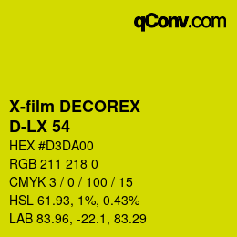 Farbcode: X-film DECOREX - D-LX 54 | qconv.com