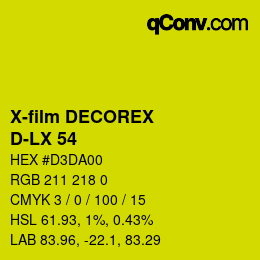 Farbcode: X-film DECOREX - D-LX 54 | qconv.com