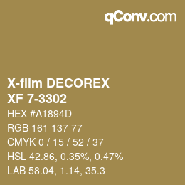 颜色代码: X-film DECOREX - XF 7-3302 | qconv.com