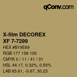 颜色代码: X-film DECOREX - XF 7-7299 | qconv.com