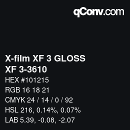 カラーコード: X-film XF 3 GLOSS - XF 3-3610 | qconv.com