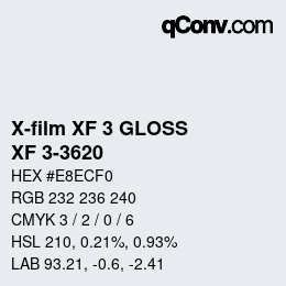 カラーコード: X-film XF 3 GLOSS - XF 3-3620 | qconv.com