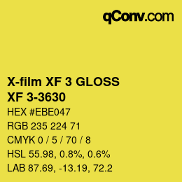 カラーコード: X-film XF 3 GLOSS - XF 3-3630 | qconv.com