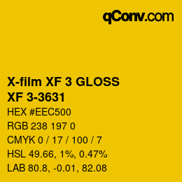 カラーコード: X-film XF 3 GLOSS - XF 3-3631 | qconv.com