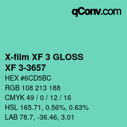 カラーコード: X-film XF 3 GLOSS - XF 3-3657 | qconv.com