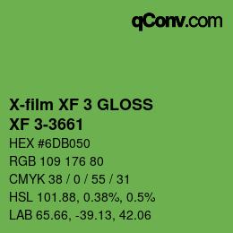 カラーコード: X-film XF 3 GLOSS - XF 3-3661 | qconv.com