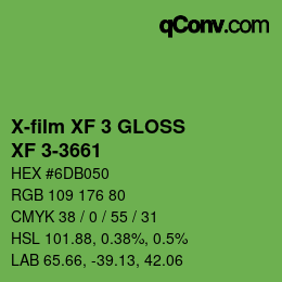 カラーコード: X-film XF 3 GLOSS - XF 3-3661 | qconv.com