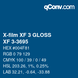 カラーコード: X-film XF 3 GLOSS - XF 3-3695 | qconv.com