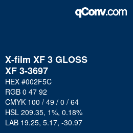 カラーコード: X-film XF 3 GLOSS - XF 3-3697 | qconv.com