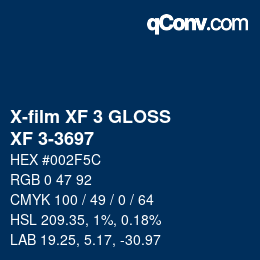 カラーコード: X-film XF 3 GLOSS - XF 3-3697 | qconv.com