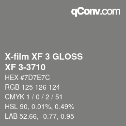 カラーコード: X-film XF 3 GLOSS - XF 3-3710 | qconv.com